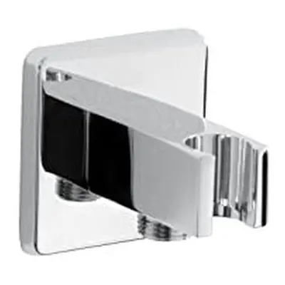 C WOSQ02 C Shower Acc Contemporary Square Wall Outlet with Handset Holder Bracket Accessories, C