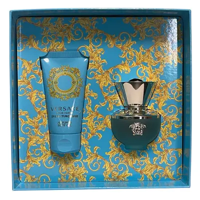 Versace Dylan Turquoise 30ml EDT Spray & 50ml Perfumed Body Gel Gift Set