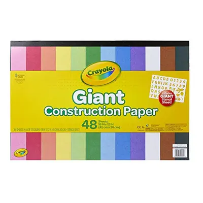 crayola giant construction Paper Pad 18X12-48 Sheets WStencil