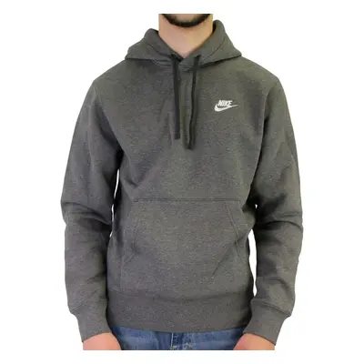 NIKE Pull Over Hoodie Charcoal Heather/Anthracite/White Large-T