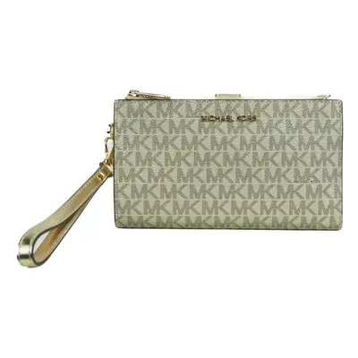 Michael Kors Large Double Zip Wristlet (Pale gold)