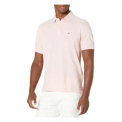 Tommy Hilfiger mens Short Sleeve in Classic Fit Polo Shirt Pink Heath