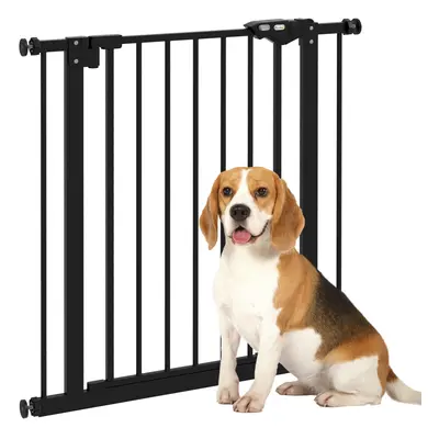 PawHut Adjustable Safety Gate w/ Four Adjustable Screws, Black