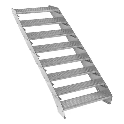 Metal Staircase Section Adjustable Height Galvanised Steel Steps 90cm / 900mm