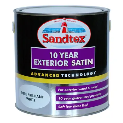 Sandtex Year Exterior Satin Pure Brilliant White 2.5L