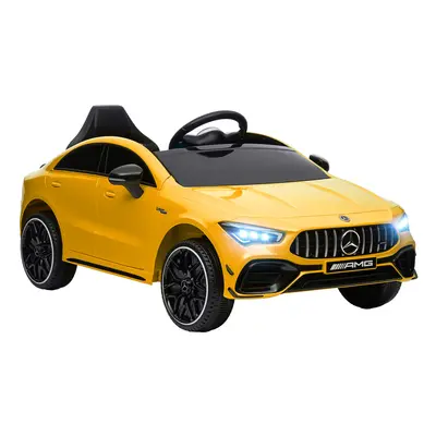 AIYAPLAY Mercedes-Benz AMG CLA Licensed 12V Ride on Car w/ Music - Yellow