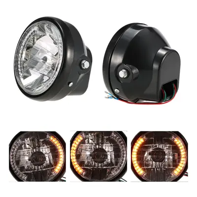 7" Motorcycle Headlight Round LED Turn Signal Indicators