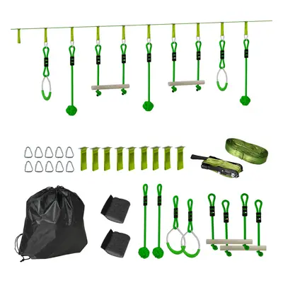 AIYAPLAY Piece Kids Zip Line Kit for Garden, 10m Length, Up to 50kg