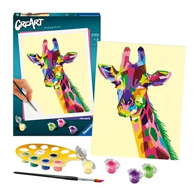 Ravensburger CreArt Funky Giraffe Paint by Numbers for Adults Years Up - Painting Arts and Craft