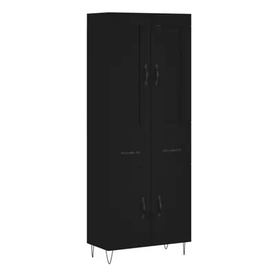 (black, doors drawers) vidaXL Highboard Sideboard Tall Storage Cabinet Side Cabinet Engineered W