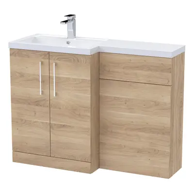 Level Furniture Combination Vanity Basin and WC Unit Left Hand - 1100mm x 390mm - Bleached Cuneo