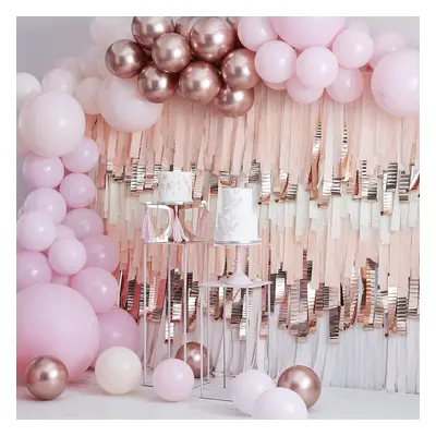 Pink and Rose Gold Chrome DIY Balloon Arch Kit Party Decorations Pack