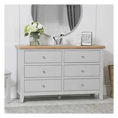 Chest of Drawers Solid Oak Veneer Fully Assembled Storage Furniture