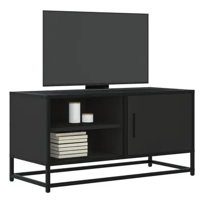 vidaXL TV Cabinet Black 80x34.5x40 cm Engineered Wood and Metal