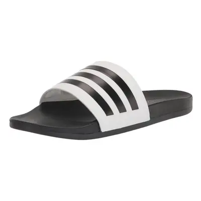 adidas Unisex Adilette Comfort Slides Sandal White/Core Black/Core Bl