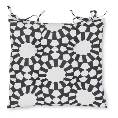 Kaleidoscope Geo Seat Pad Pair Black/White