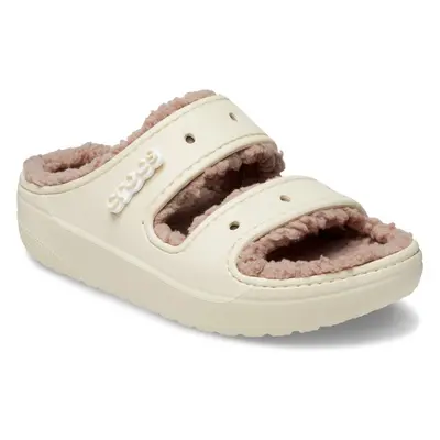 (Cream, (Adults')) Crocs Classic Cozzzy Thermoplastic Women's Bone Sandals