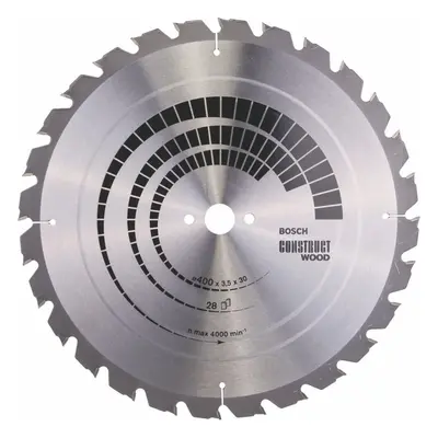 Bosch Wood Construct Circular Saw Blade, 400mm x 3.5mm x 30mm, Teeth