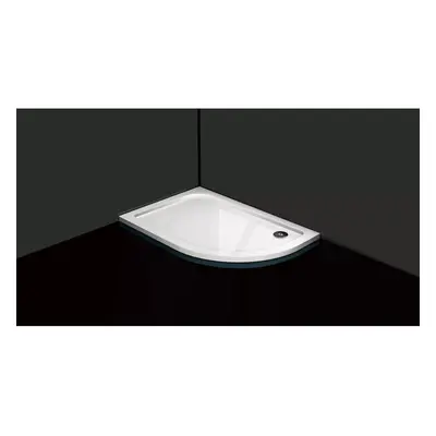 (1200 x 760mm RIGHT) Quadrant White Stone Shower Tray for shower Enclosure Slimline Heavy FREE W