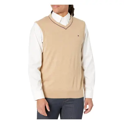 Tommy Hilfiger mens Jackson Sweater Vest B2803 Lt Beige Htr Small US