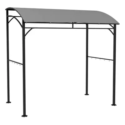 Outsunny 2.2 x 1.5 m BBQ Gazebo Tent Sun Shade with Canopy, Grey