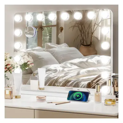 Large Hollywood Mirror LED Bulbs 80*60 Make up Mirror Round Corner