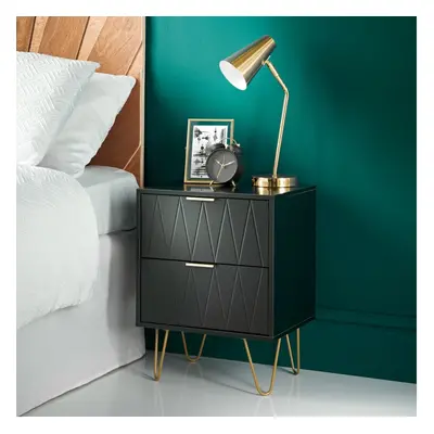 Loft Studio Drawer Bedside Table any home decor scheme- Black