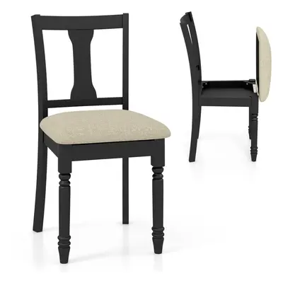 Set of Wooden Dining Chairs Kitchen Upholstered Side Accent Chair