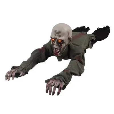 Scary Halloween Crawling Ghost Electronic Creepy Bloody Zombie with LED Eyes Haunted House Props