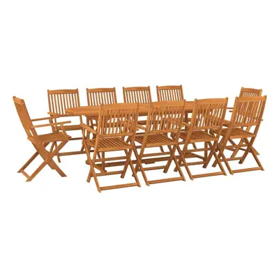 vidaXL Solid Acacia Wood Garden Dining Set Piece Outdoor Table and Chair