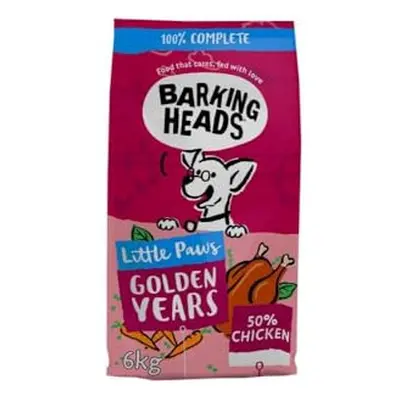 Barking Heads Complete Dry Dog Food 6kg - Senior Little Paws (Small Breed) Golden Years Chicken 