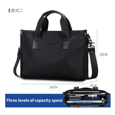 (black) BJIAX Bag Men Business Package Business Tote Crossbody Package Lawyer File Bag Computer 