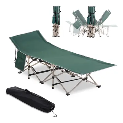 Outsunny Single Portable Outdoor Military Sleeping Bed Camping Cot Green