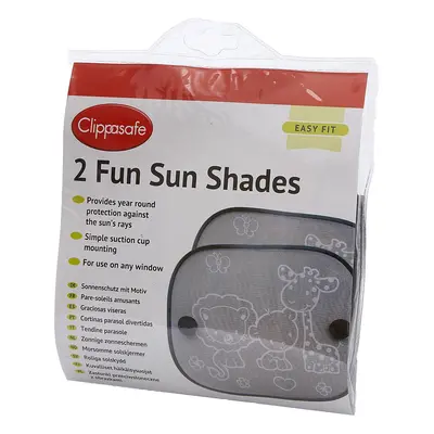 Clippasafe Baby Protection Fun Sun Screens (Black and White, - Pack)