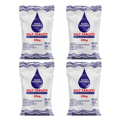 (25Kg x 4) Water Softener Salt Tablets 25kg Bag Food Grade