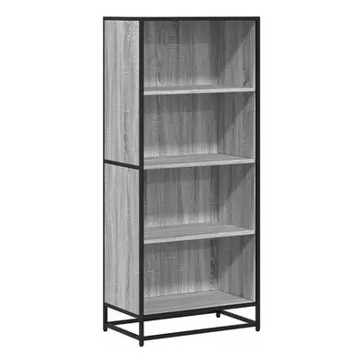 vidaXL Bookcase Bookshelf Rack Storage Cabinet Grey Sonoma Engineered Wood