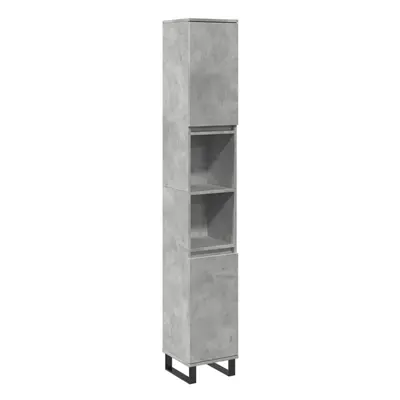 vidaXL Bathroom Cabinet Cupboard Vanity Unit Concrete Grey Engineered Wood