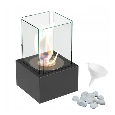 Tabletop Bioethanol fireplace TANGO1 with decorative stones set