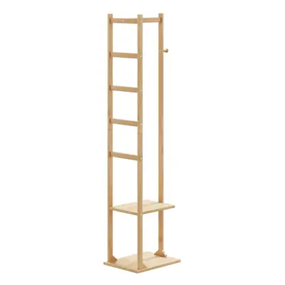 vidaXL Coat Stand with Hooks and Shelves 38.5x30x156 cm Bamboo coat rack