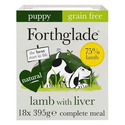 Forthglade Wet Puppy Food (18x395g Trays) Puppies Months Grain Free Lamb with Liver & Vegetables