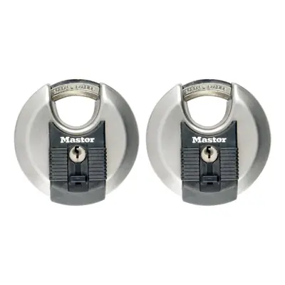 Pack of High Security Disc Padlocks, Security level 8/10, Outdoor, Keyed, Stainless Steel, Weath