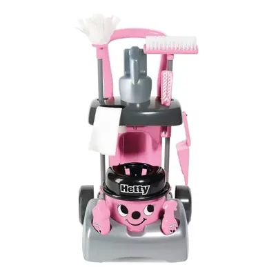 Casdon Deluxe Hetty Cleaning Trolley | Pink Toy Cleaning Trolley For Children Aged 3+ | Includes