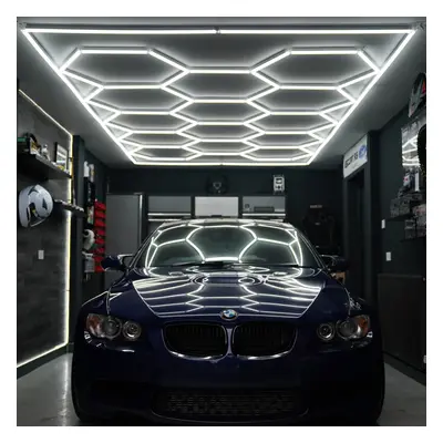 Hexagon LED Lighting Lights & Border Garage Workshop Gym Honeycomb