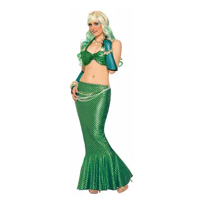 Rubies Women's Regular Mermaid Fin Tail Skirt Green Standard