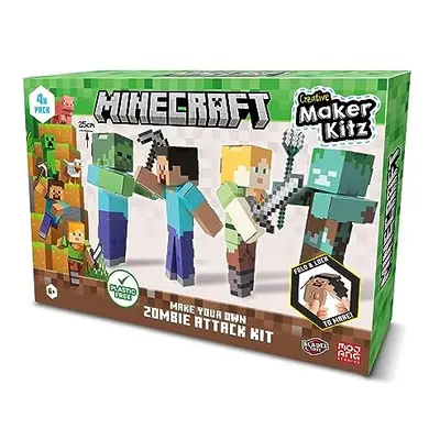 BLADEZ Minecraft Make Your Own Zombie Attack Kit, Licensed Craft Set Including Minecraft Charact