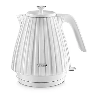 De'Longhi Ballerina Electric Kettle, Swivel Base, Water Level Indicator, Cord Storage, KBD3001.W