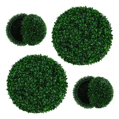 2 PCS Artificial Topiary Balls CM Round Faux Sphere Plant