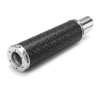 50mm Universal Motorcycle Carbon Fiber Exhaust Muffler Pipe Tip with Silencer