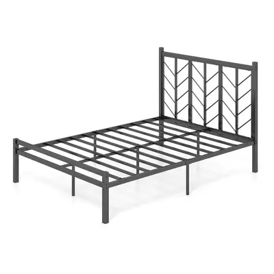 Double Size Platform Bed Bed Frame Frame w/ Branch-shaped Headboard