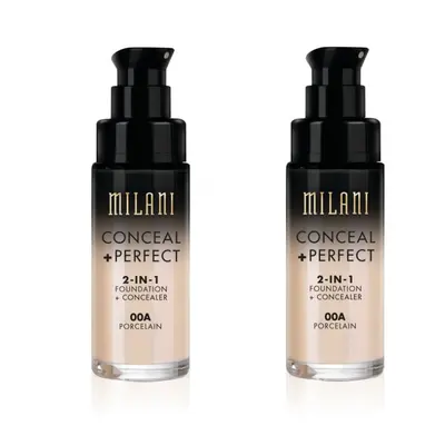 Milani Conceal And Perfect In Foundation + Concealer Porcelain 30ml x2